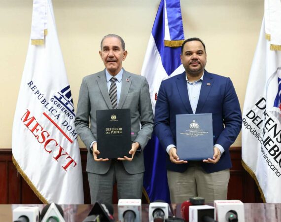 Defensor del Pueblo y MESCYT firman acuerdos en materia de educación y de investigaciones